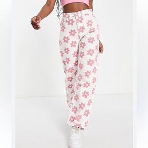 Cotton On loose straight leg floral jeans